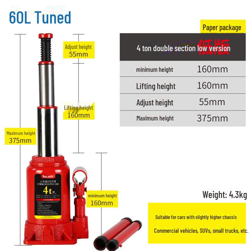 Hydraulic Car Jack for Off-Road Tire Changes (2T/3T)
