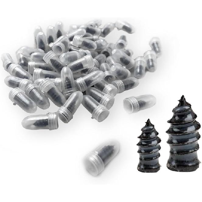 Tire Repair Nails, Car Vacuum Tire Repair Rubber Nail Kit, Self-Service Rubber Screw Tire Plugs, Quick Puncture Repair Tools, Suitable For Car,