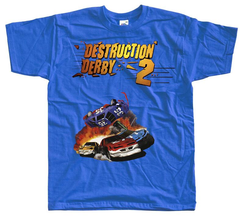 Unisex Shirt Cotton Oversize Large Size NEW Destruction Derby 2,COMPUTER GAME, T-Shirt (YELLOW,BLACK)All Sizes S-5XL.