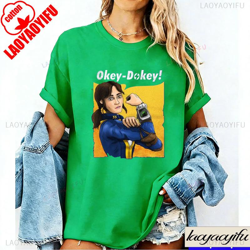 Okey Dokey TShirt Shirts for Women Vintage Clothes Harajuku TV Drama Fans Graphic T Shirts Y2k Top Cotton Tees 2026 New Shirts