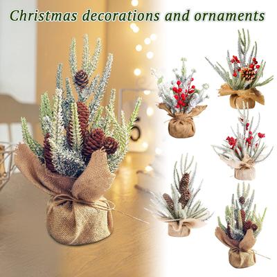 Christmas Tree Christmas Decoration Ornaments Small Snow Powder Desktop Christmas Tree
