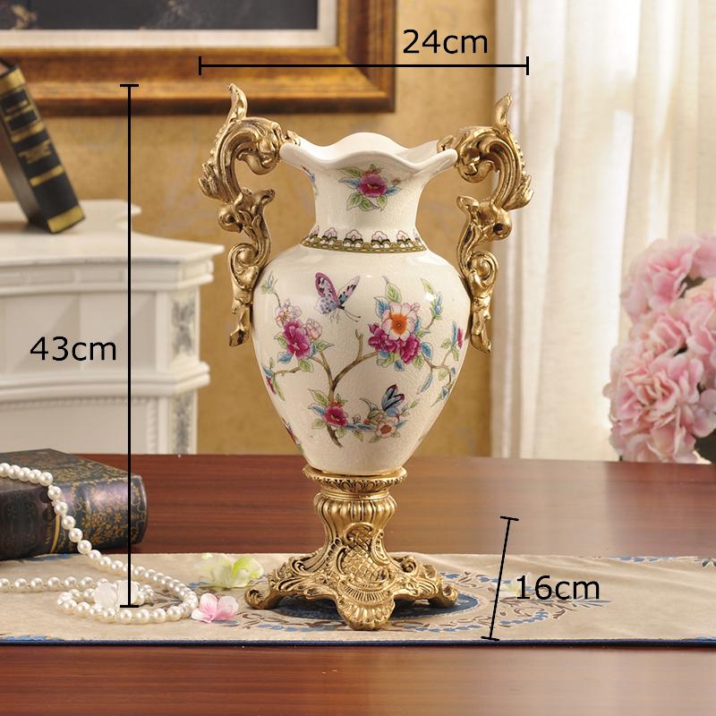 Klassisk Blomster Dekorativ Keramikvas Blomkrukor Skrivbordsdekoration Blomsterarrangemang Vita Blomstervaser Rum Estetisk Dekor