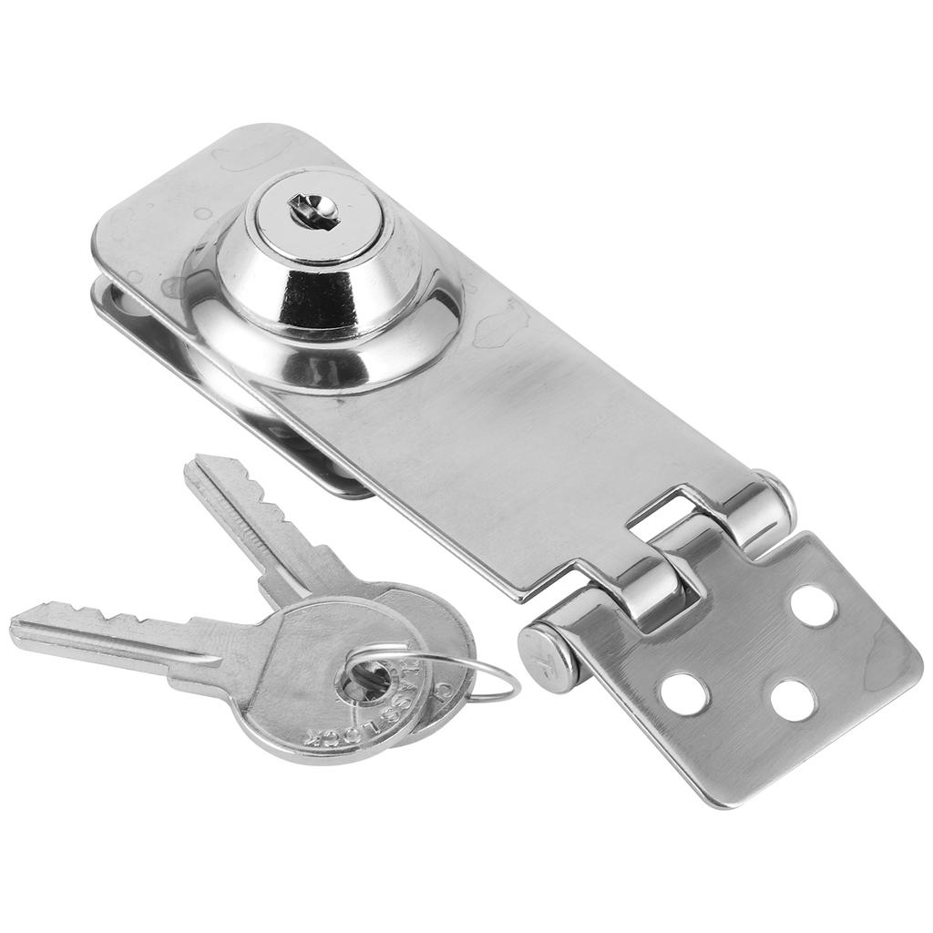 Keyed Hasp Locks Stainless Steel Locking Hasp Latch for Boat Yacht Fishing Marine Accessory