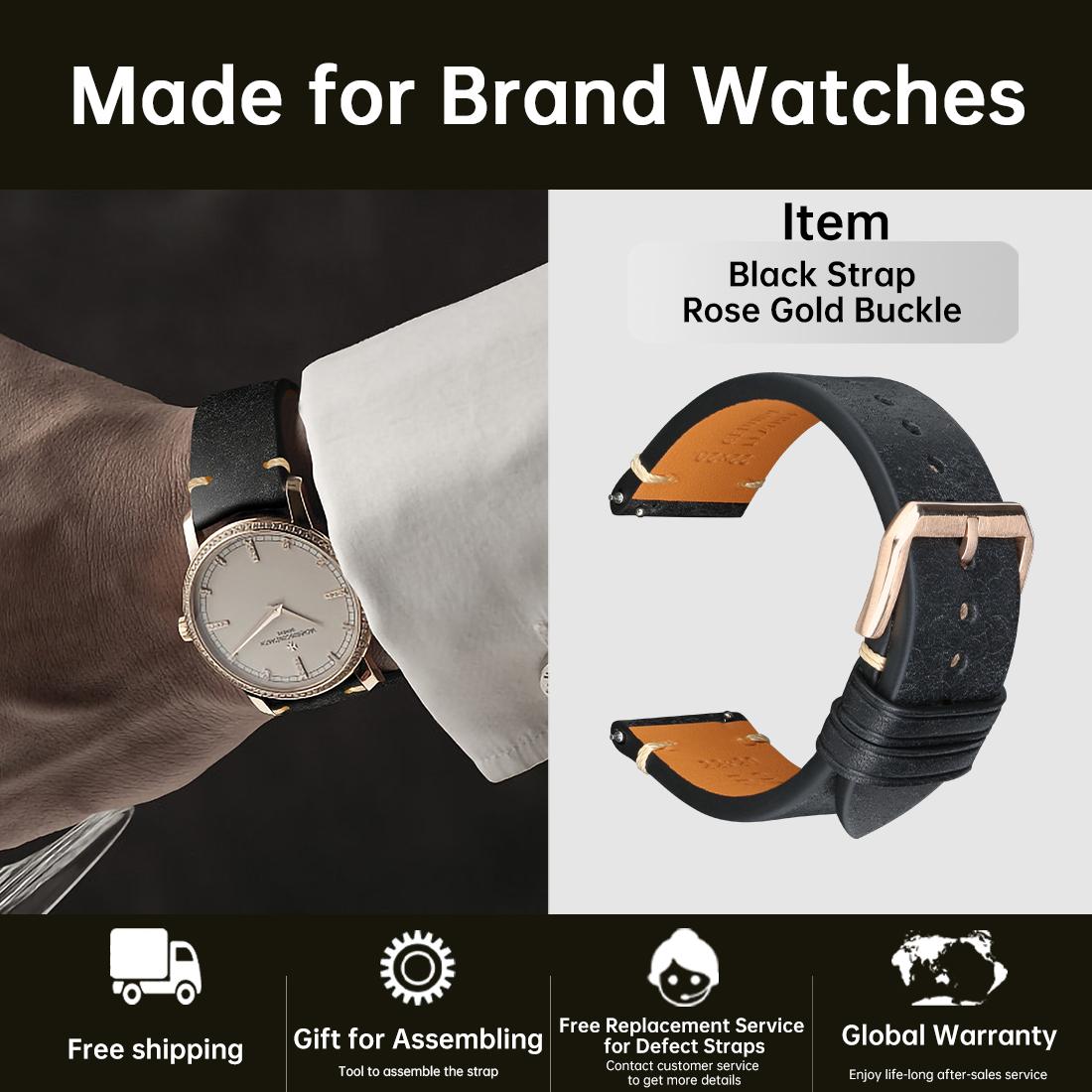 

Ремешок для часов из коровьей кожи, натуральная кожа, 18 мм, 20 мм, 22 мм, винтажный ремешок для часов, подходит для HUAWEI Galaxy Gear s3, аксессуары для часов 24mm