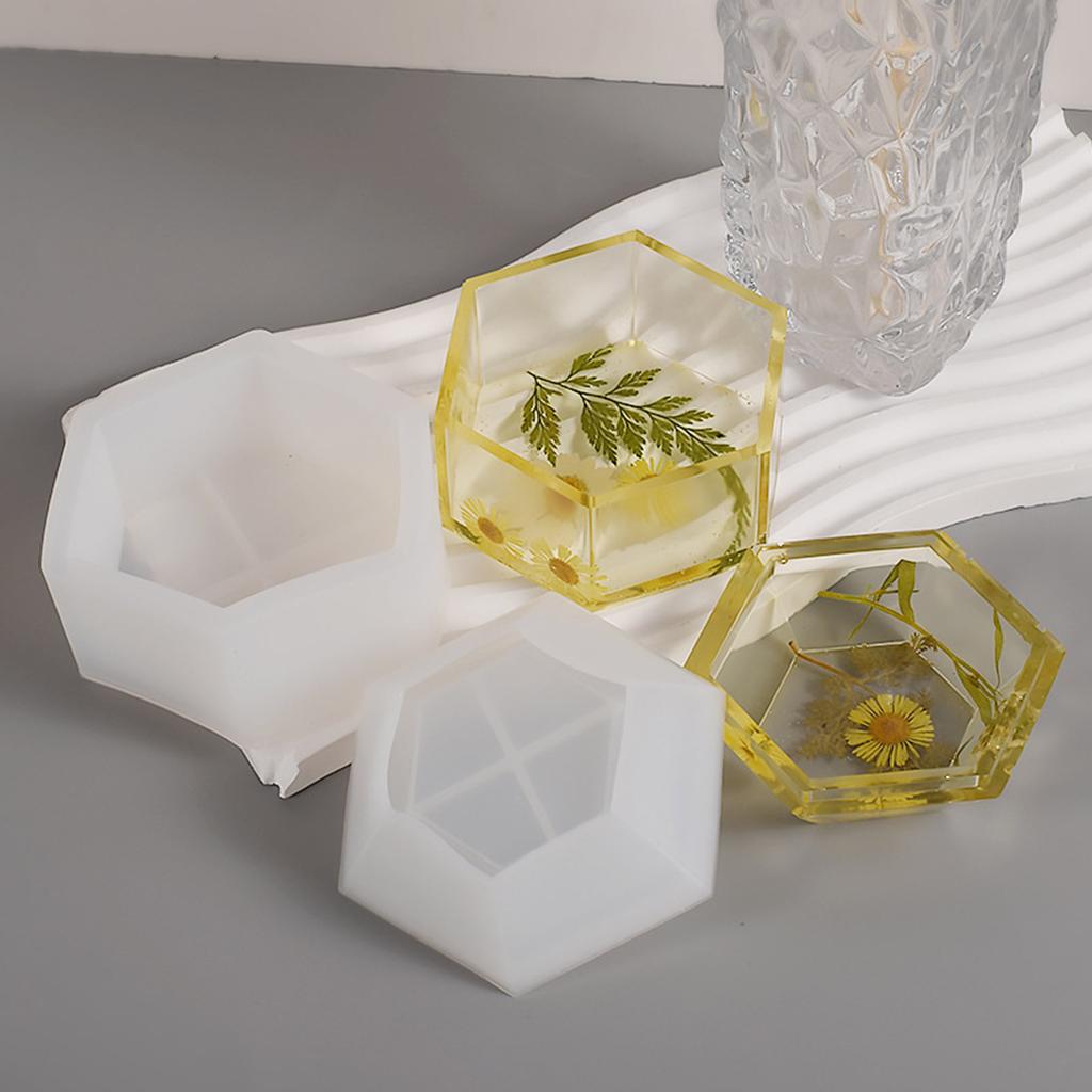 Silicone Mold Storage Box Crystal Epoxy Resin Mould DIY Casting Tool for DIY