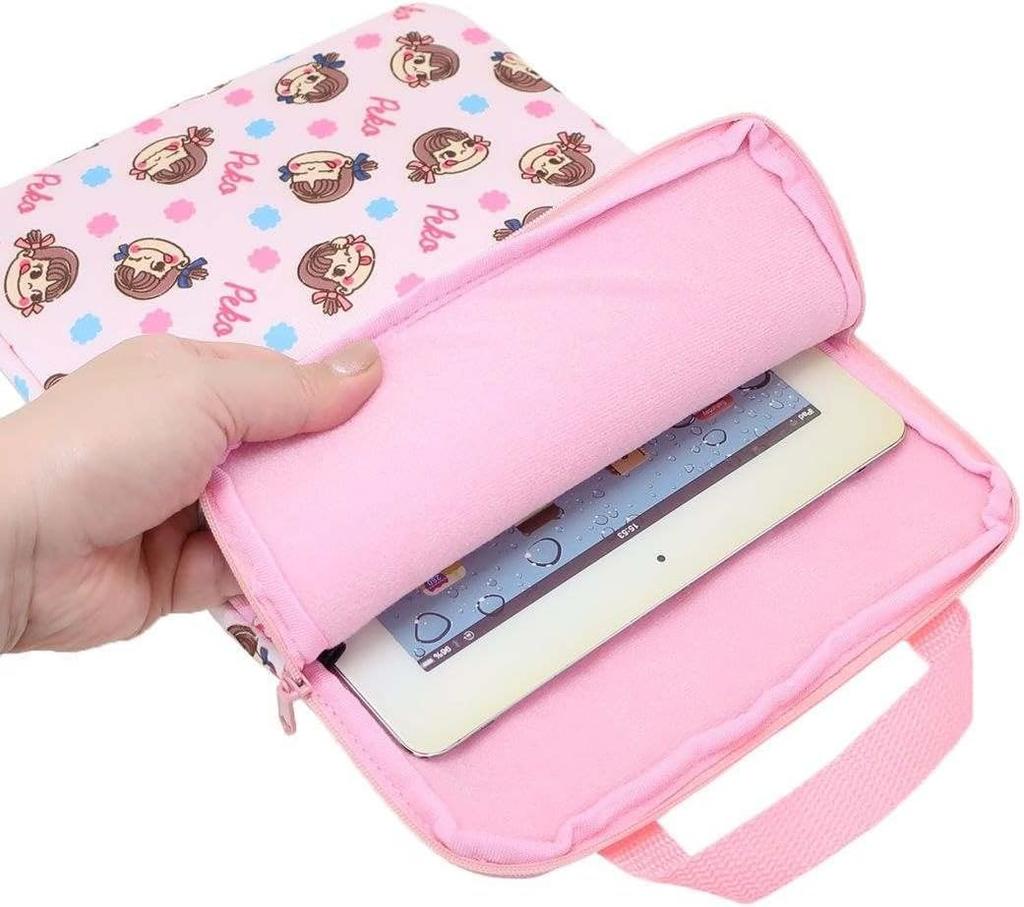 Marushin Tablet Case Funny Girl fits in school with cute for elementary school boys and tablet bag 2965012200 Peko-chan 10.2 inch, bag, handle, girls,