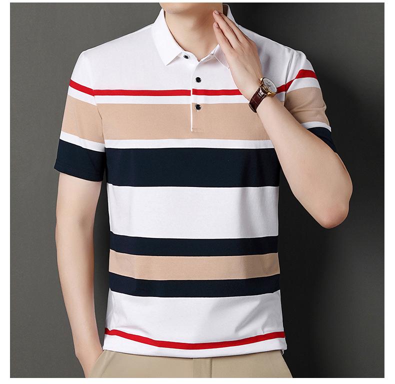 T-shirt da uomo a maniche corte tinta unita estiva Sottile Polo da uomo con colletto a revers da lavoro