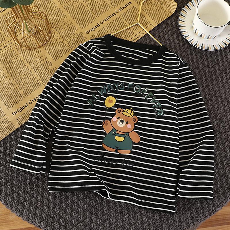 Children's Long-Sleeve T-Shirt Base Layer Warm Top Kids Spring Autumn Winter Styles Pullover Sweatshirt Outerwear Base Layer
