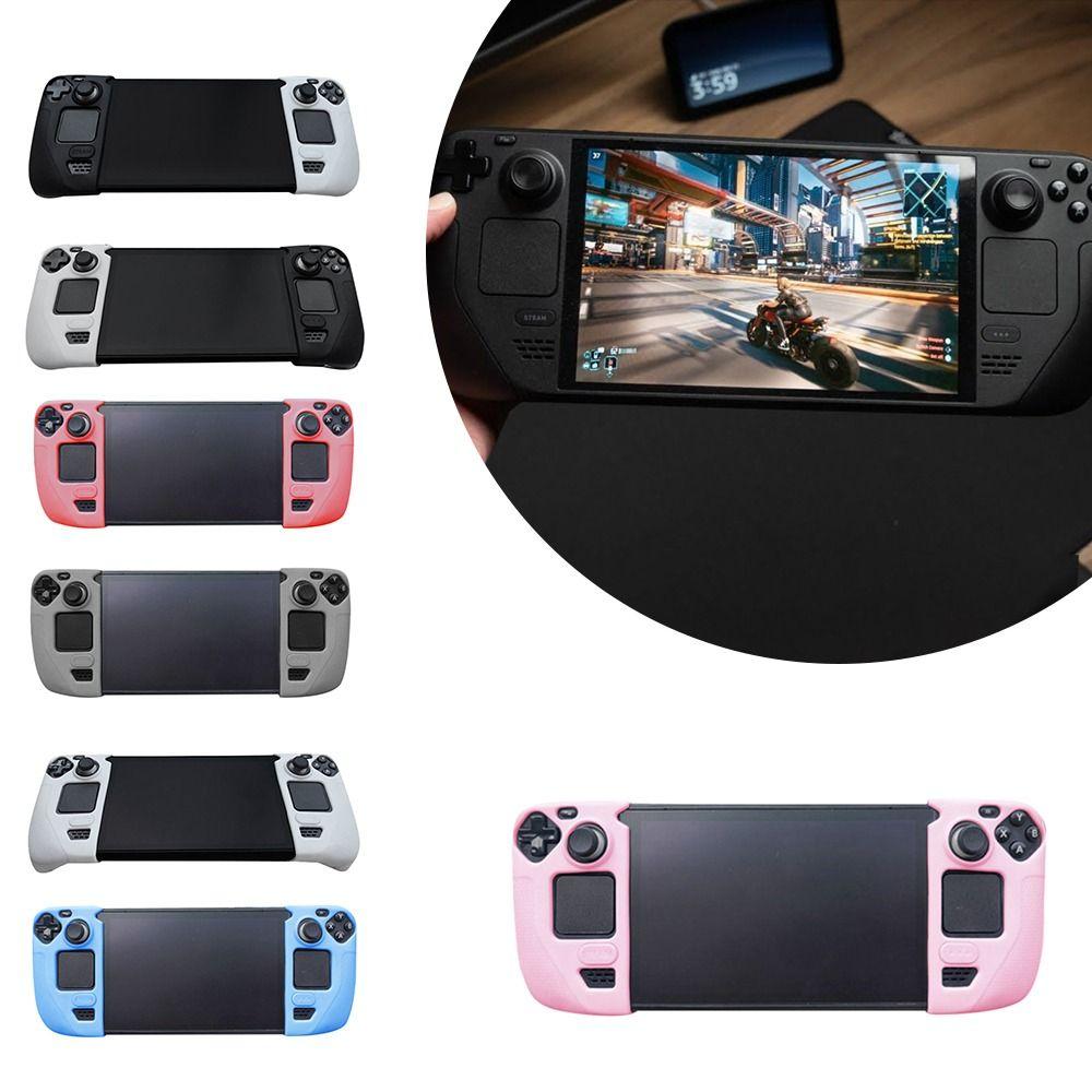 Anti-slip Silicone Grip Shockproof Thicken Protection Case Protective Game Console Grip for Steam Deck/Steam Deck OLED