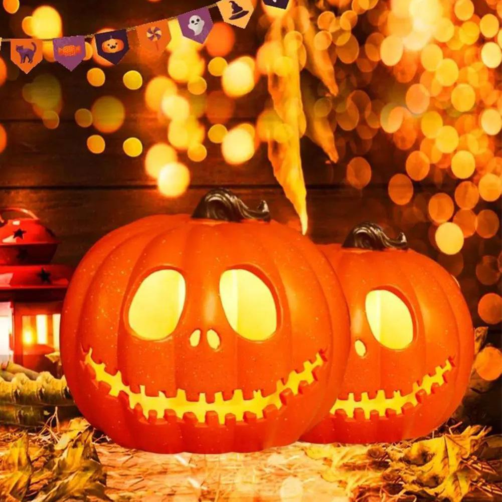 Halloween LED dovleac felinar decor aprins dovleac plastic intermitent dovleac iluminat pentru Halloween decorațiuni interioare/exterioare
