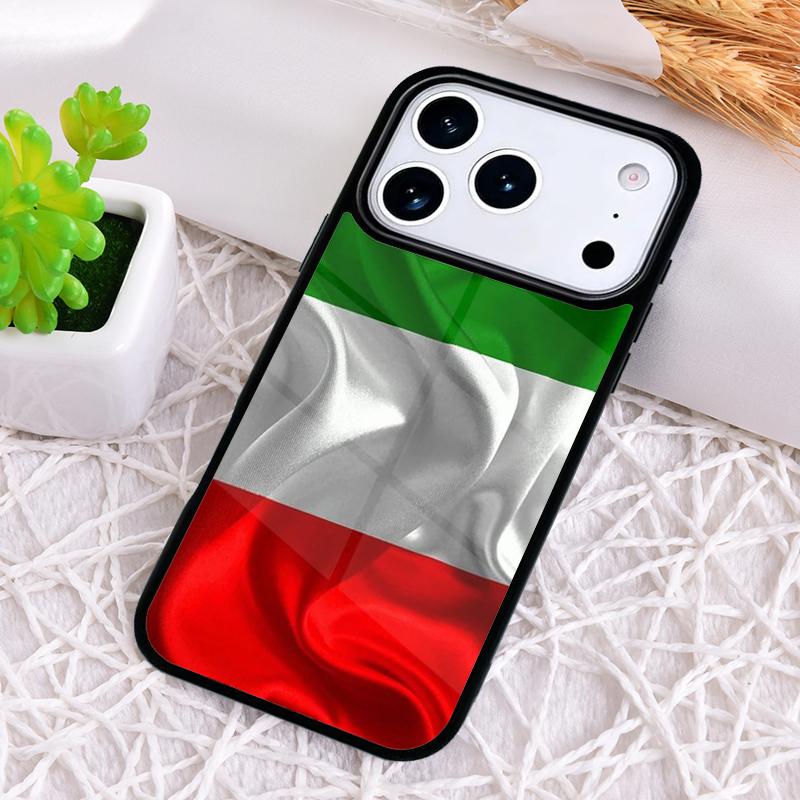 Italy Flag soft Phone Case for iPhone 17 Air 16 15 11 12 14 13 Pro Max Shockproof Cover