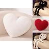 Ins Style Heart Shaped Plush Cushion With Pp Cotton Filling For Bedroom Decor