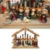 Christmas Nativity Figurines Resins Manger Holy Family Nativity Scene Statue for Xmases Indoor Home Table Decorations 55KF