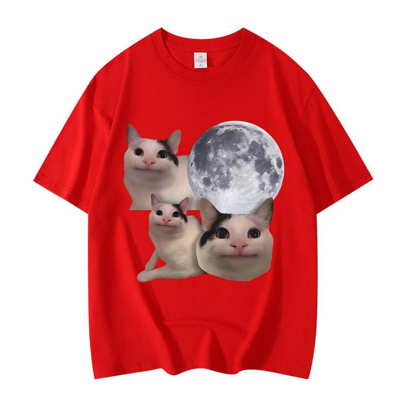 Funny Beluga Cat Meme Graphic T Shirts High Quality Fashion Short Sleeve T-shirts Men Women Casual Oversized T-shirt