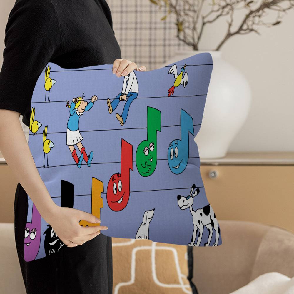 Les Barbapapa Family Anime Cushion Cover Pillowcase Upholstery Sofa Throw Pillow Home Decor Pillowcas