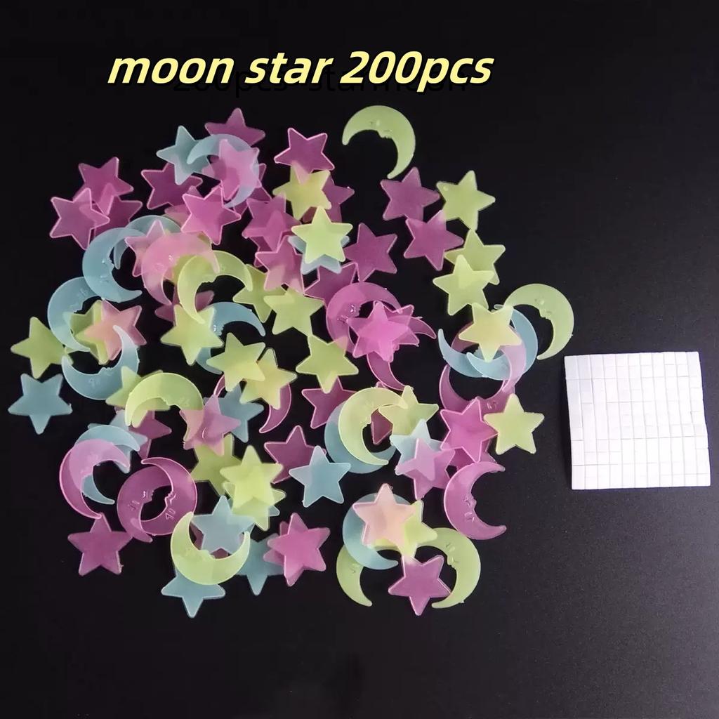 100/300 BUC Stele Luminoase în Întuneric Autocolante de Perete Fluorescente Adezive 3D Decorațiuni pentru Casă Cameră Copii Bebeluși Plafon