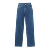 Women's High Waist Retro Blue Wide-Leg Jeans - 2025 Spring Collection
