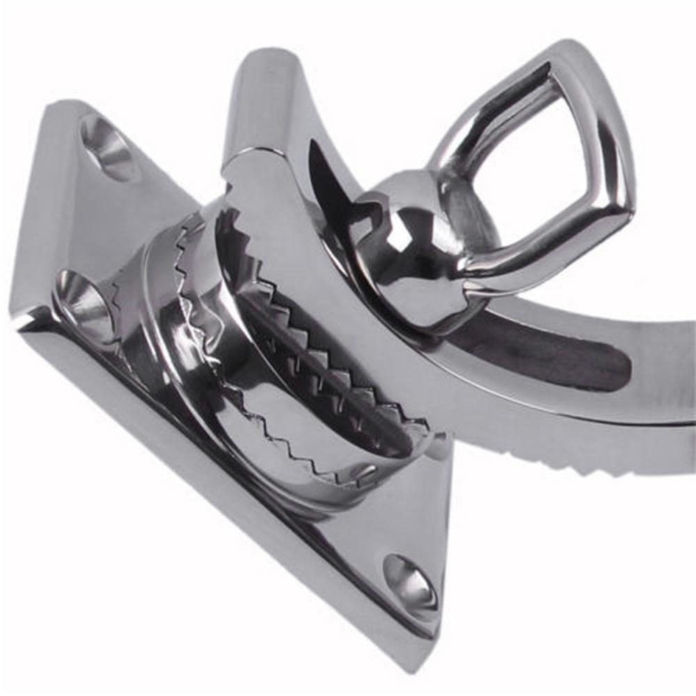 Fishing Rod Holder 360 Degree Adjustable Rail Mount Rod Holders Stainless Steel Rail Mount Clamp for Marine Boat