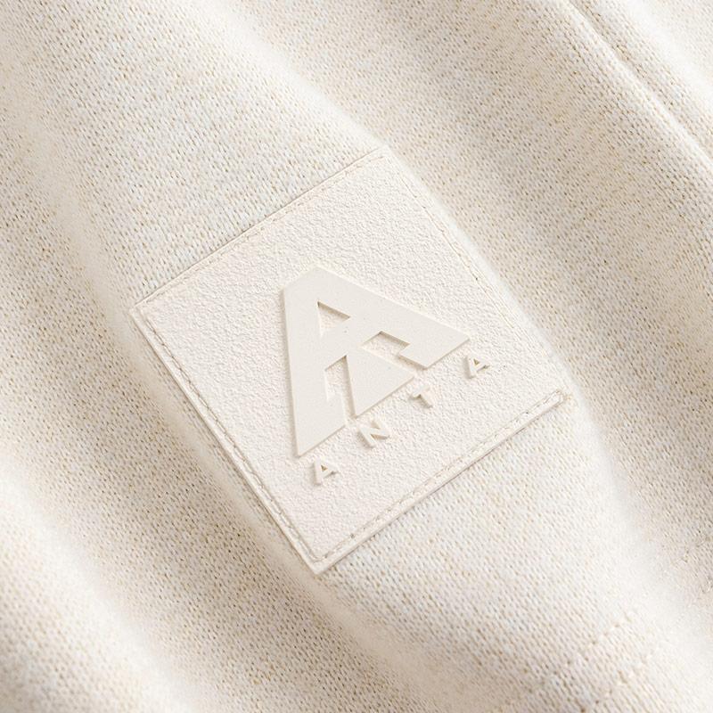 Anta Outdoor Lightweight Fleece Trendy Stand Collar Long Sleeve T-Shirt Men Tops 952546406-1