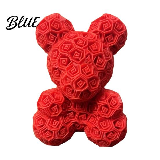 Smooth Edge Ornament Romantic Rose Ornament Bear Decorative Sculpture for Birthday Valentine Day