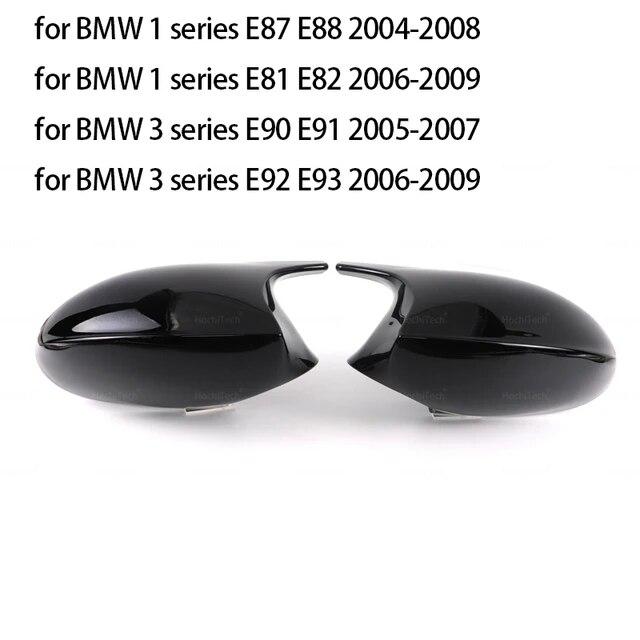 Kohlefaser-Look, schwarze Rückspiegel-Abdeckkappen für E90, E91, M3-Stil, Abdeckung E81, E82, E87, E88, für BMW 1er, 3er-Serie, E92, E93
