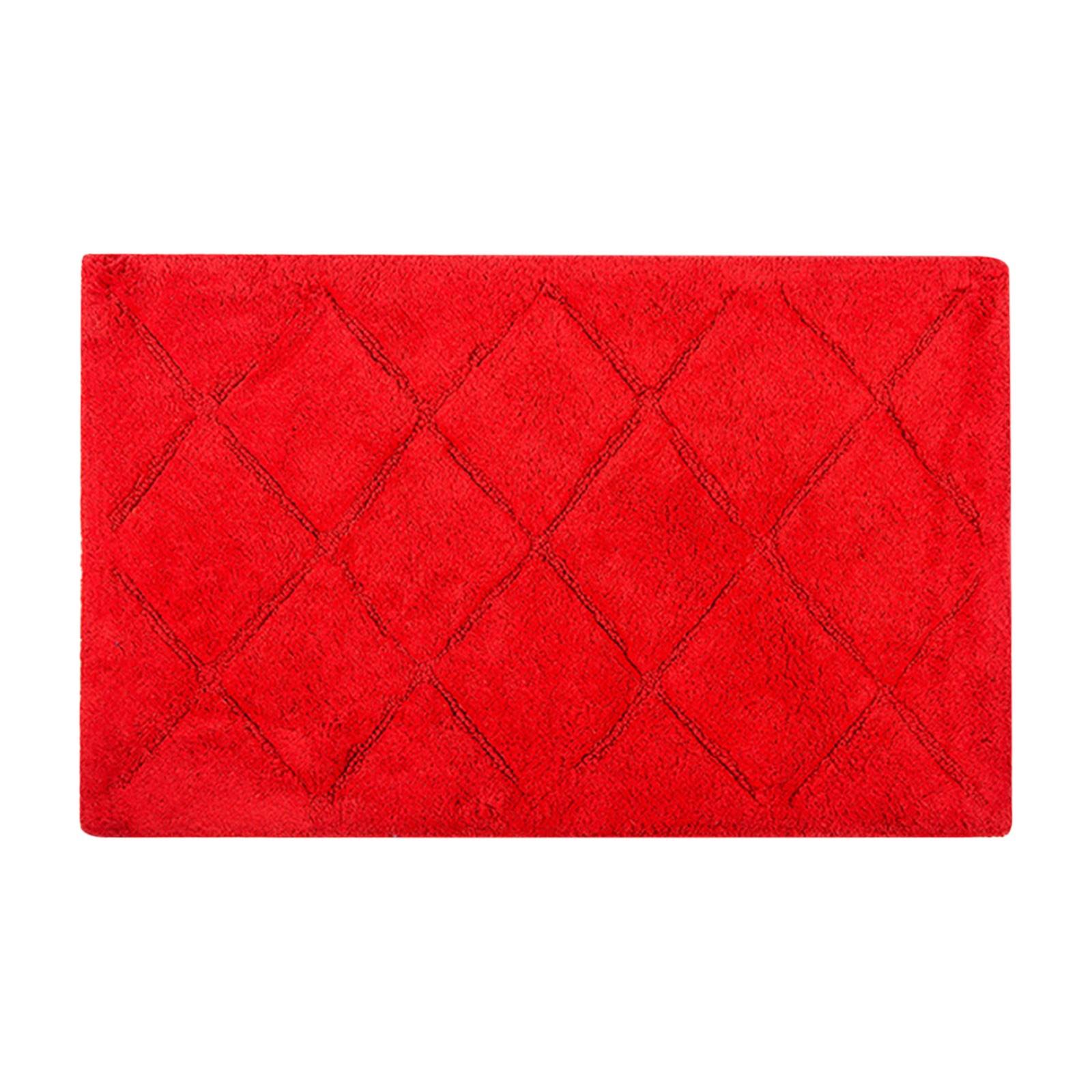 

Бытовой нескользящий впитывающий ковер One Size красный