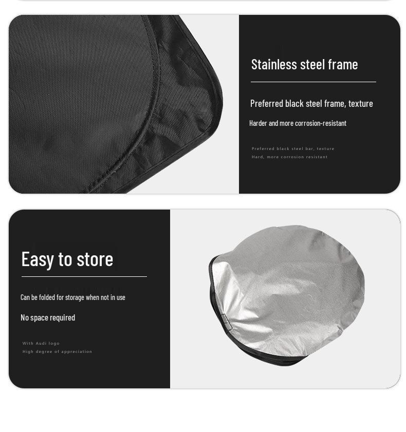 Letao L60 Front Windshield Sunshade: Heat-Insulating Interior Protection Curtain
