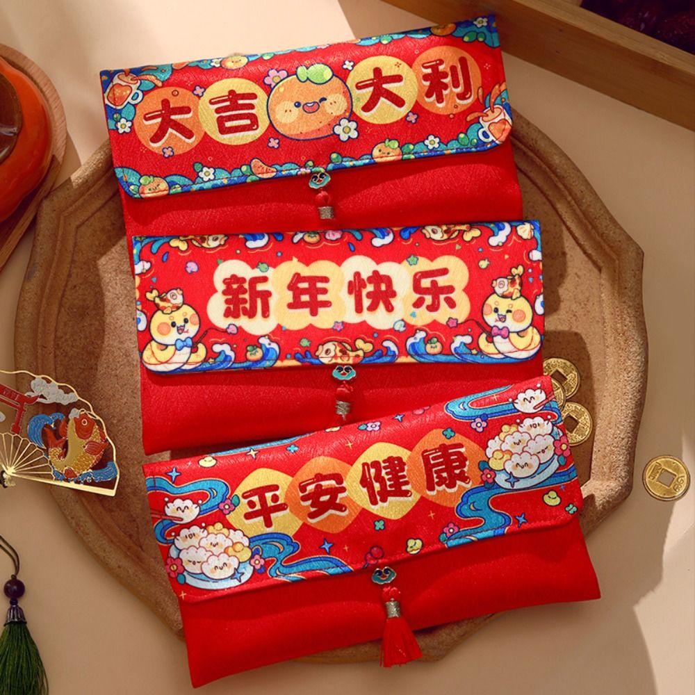 Traditional Snake Year Red Envelopes Cloth Lucky Money Packet  Celebration Party