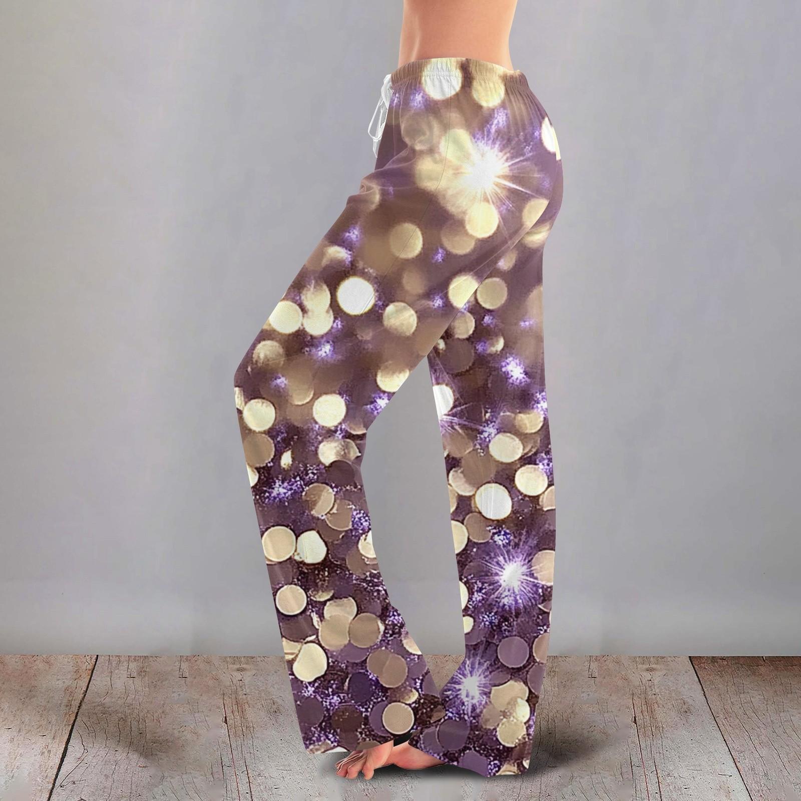 

Женские милые брюки с цветочным принтом на завязках, повседневные пижамные брюки S