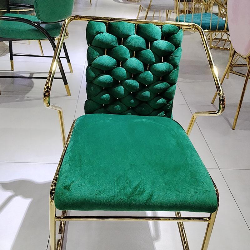Nordic Light Luxury Upholstered Dining and Makeup Chair for Living Room, Bedroom, or Dressing Table