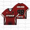 Summer Men's Women's Short Sleeve Casual Round Neck T-shirt Tops Tee ATEEZ Kpop Album In Your Fantasy Tour Football Jersey
