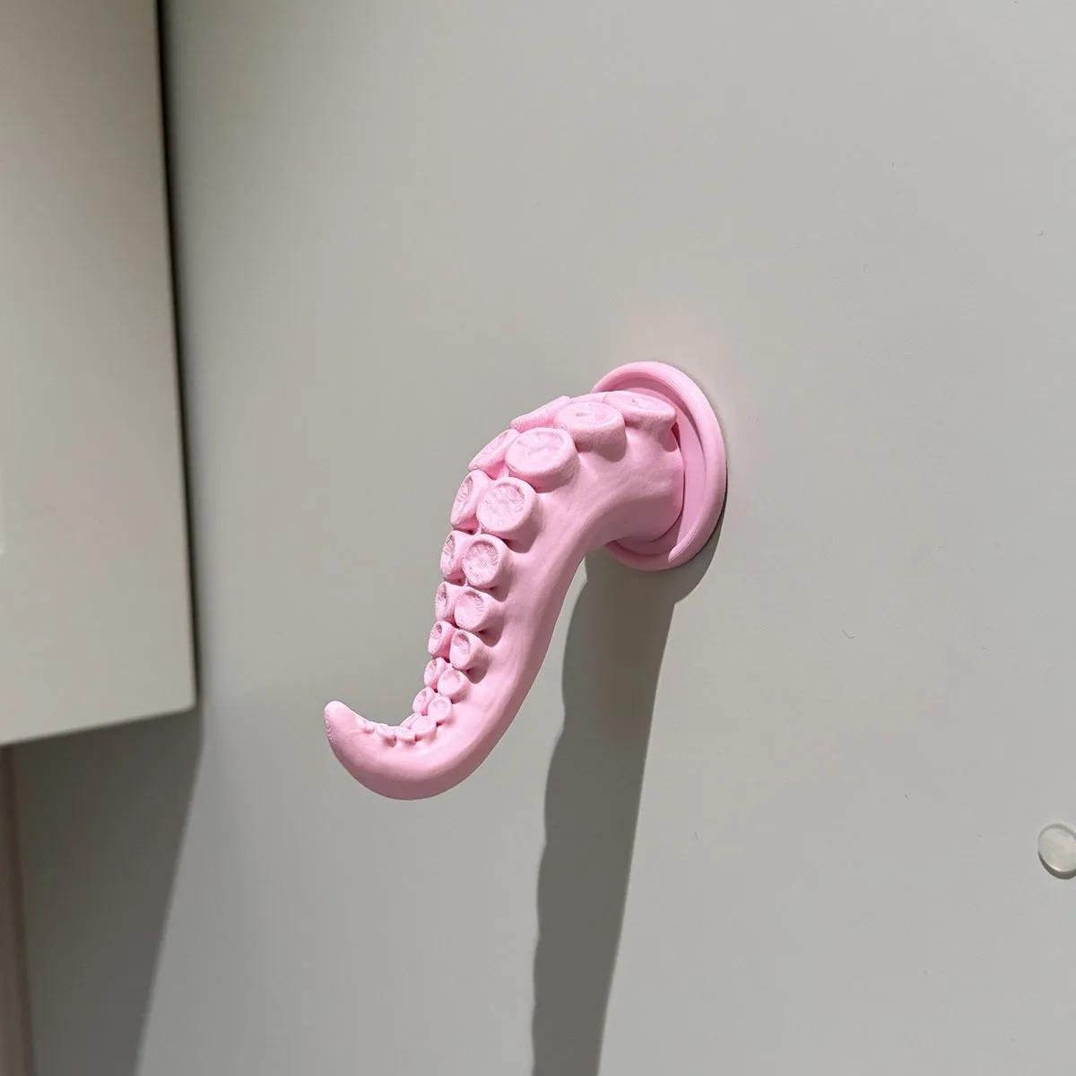 

Крючок в форме щупальца осьминога, настенная креативная вешалка, многофункциональный крючок для подвешивания одежды, полотенец для перфорированной доски розовый