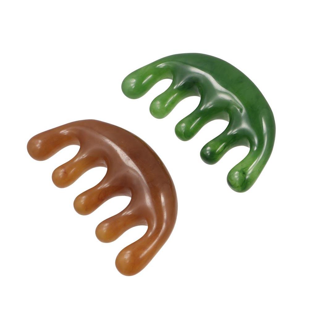 Resin Acupuncture Massager Stick Face Massager Gua Sha Board Massage Comb Facial Scraping Scraper