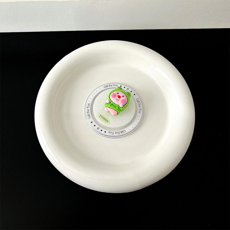 Cartoon Cute Little Tanuki Magnetic Mobile Phone Airbag Bracket Back Sticker Retractable Fun Rotating Decompression Desktop Bracket