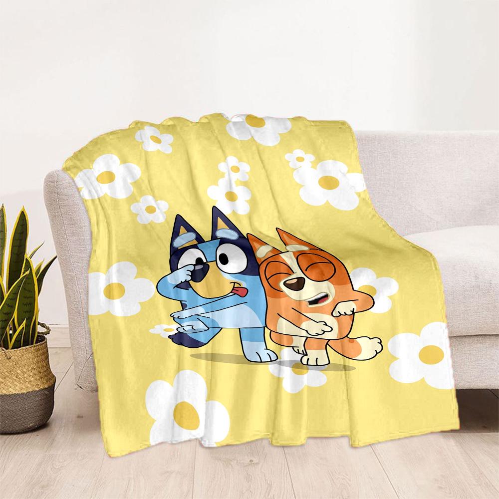 Bluey Bingo Hug Blanket Soft Warm Cozy Perfect for Bedding Couch Livingroom for All Occasions Playful Design Birthday Christmas Gift Blanket