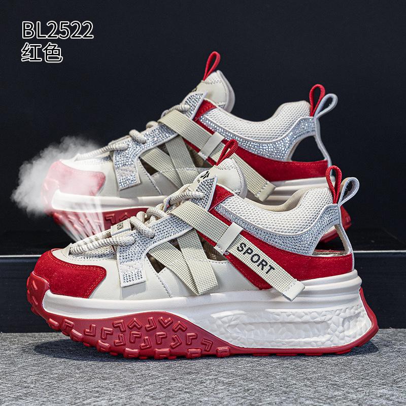 Dicke Sohle hohle Dad-Schuhe Neues Mesh Studenten Forrest Gump atmungsaktive dünne Sport- und Freizeitschuhe im Sommer