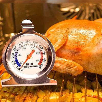 Oven Thermometer 50-300°C/100-600°F, Oven Baking Chef Thermometer Instant Read Stainless Steel Thermometer Kitchen Cooking Thermometer,