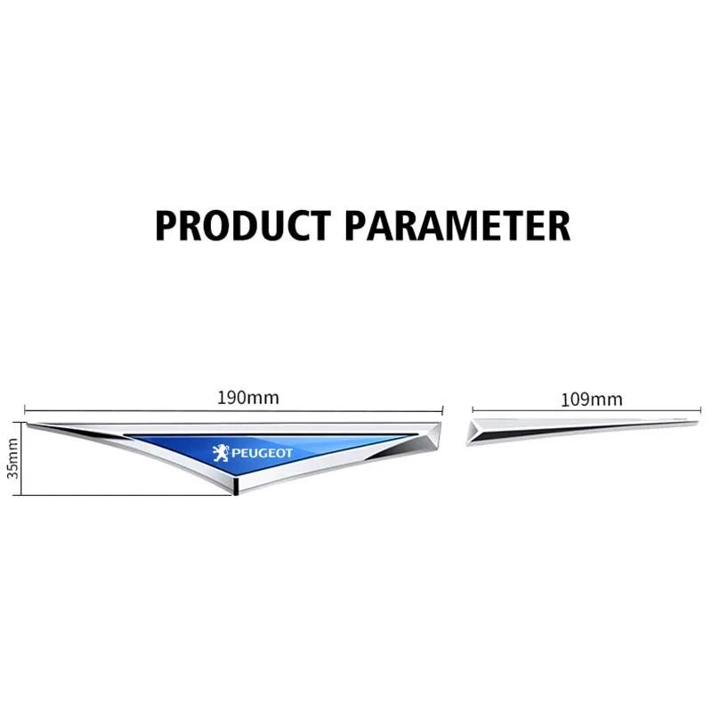Samolepka na auto 2025 Horké písmeno emblému auta Blatník Čepel Obtisk Ochranné samolepky na karoserii Pro Peugeot 407 508 2008 5008 307 308 3008 20