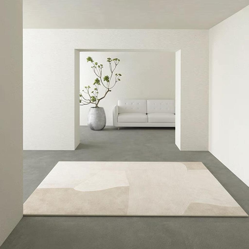 Wabi-Sabi Loop Pile Carpet: Non-Slip Floor Mat for Living Room, Light Luxury Coffee Table, and Bedroom Decor