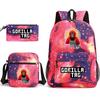 ONE PIECE heat transfer schoolbag primary school student printed backpack large capacity backpack backpack pencil case