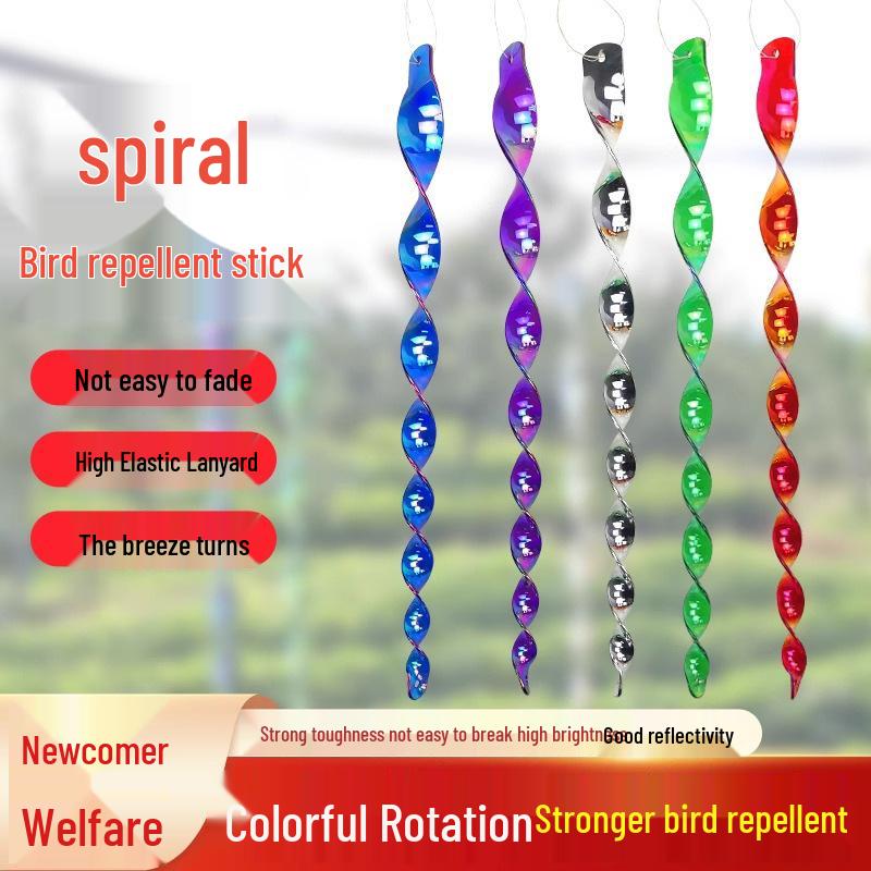 Exclusive New Bird Repeller: Wind-Powered Spiral Flashing Tape & Laser Scarer