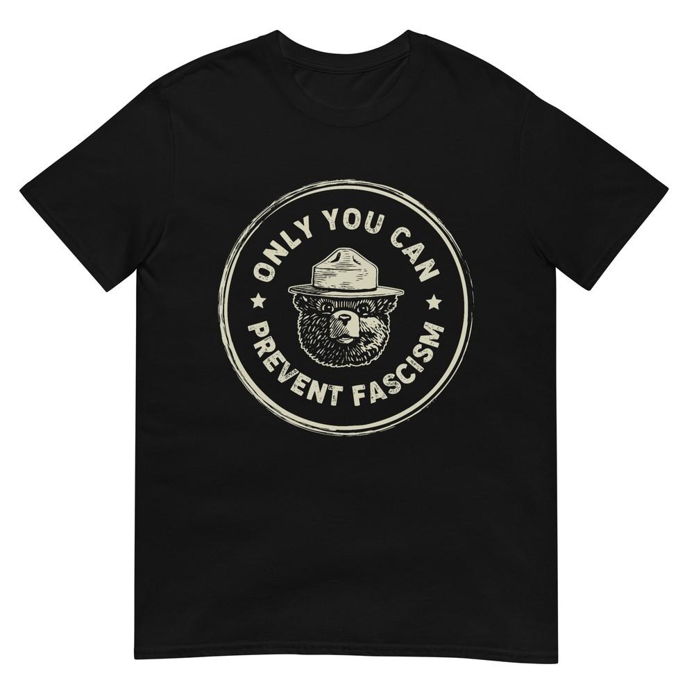 Vintage Resist Smokey The Bear Only You Can Prevent Fascism Tshirt S
