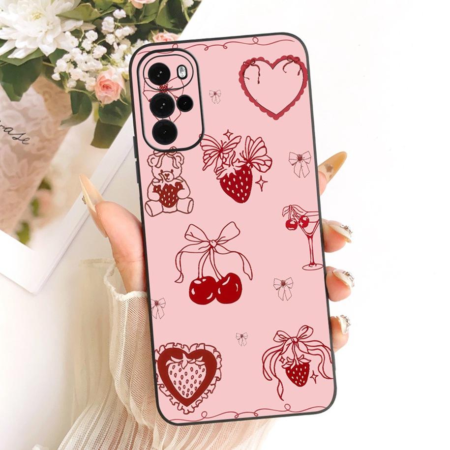 Für Motorola Moto G22 G32 G42 Hülle XT2231-1 XT2235-2 XT2235-2 Niedliche Katze Schmetterling Cartoon Weiche Hülle Für Moto G62 5G MotoG42 Capa