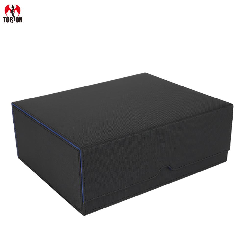 PU Leather Three-Row Card Storage Box: Fits 1800+ Yu-Gi-Oh!, MTG, Pokémon, PTCG, and Three Kingdoms Kill Cards