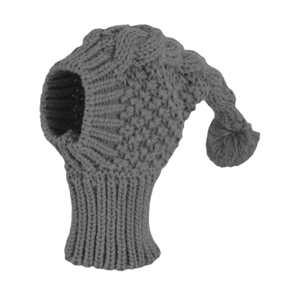 Knitted Hat for Small Dogs Headgear Winter Dog Hat with Pompom for Training Puppy
