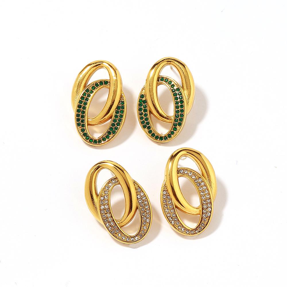 Yingtai 18k Vergoldet, Nicht Anlaufende Edelstahl- & Titan-Ohrringe - Europäischer & Amerikanischer Modestil für Damen