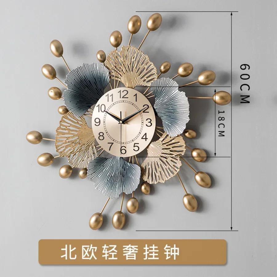 Bedroom Wall Clock Home Decor Living Room Creative Golden Nordic Stylish Wall Clock Modern Design Horloges Murales Home DeR7M7V9