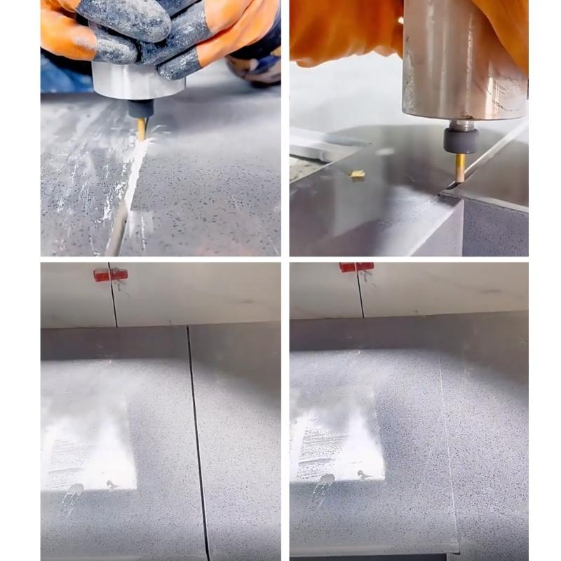 Metal Router Bit Golden Brazed Straight Shank for Stone Marble  Engraving Edges Cutting Stone Carving