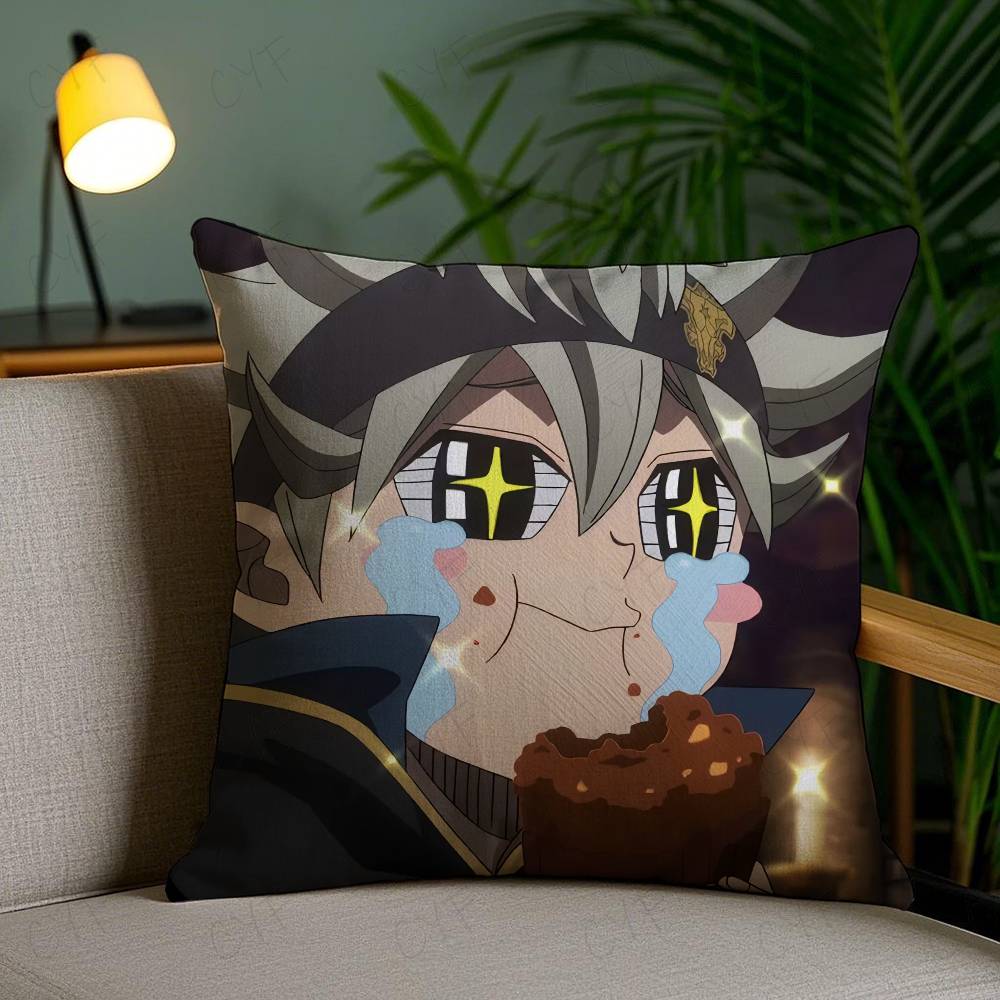 Hot Anime Cartoon Black Clover Pillow Case Custom Printed Brushed Fleece Pillow, Baby Skin-Touch, Eco-Friendly Dye-Sublimation C