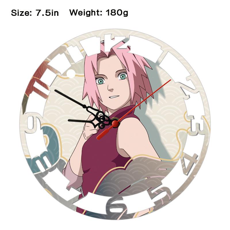 Naruto Sasuke Creative Wall Clock Anime Print Modern Minimalist Hanging Clock Naruto Shippuden Uzumaki Itachi